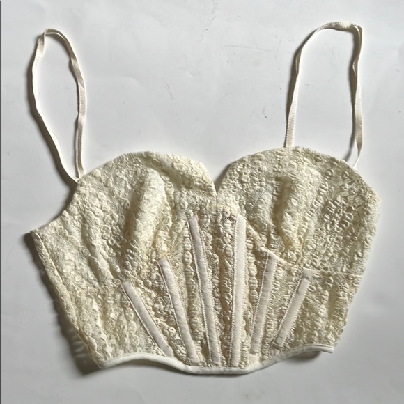 L’Academie Maxime Ivory Corset Top Sz XS - Picture 2 of 10